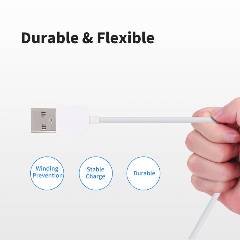 كابل شحن 3 في 1 بمنفذ USB أبيض - Image 2