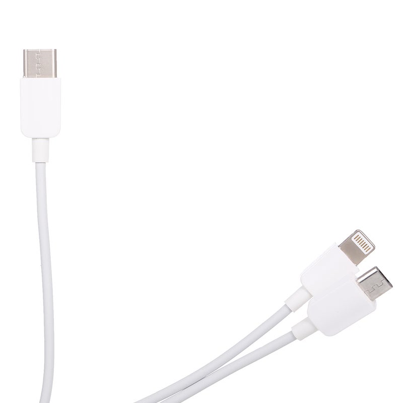 كابل شحن 3 في 1 بمنفذ USB أبيض - Image 5