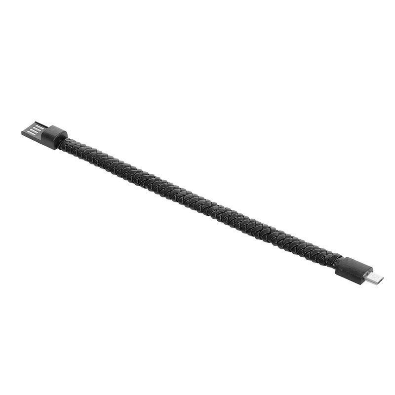Braiding Bracelet Micro USB Data Cable Black  - Image 5