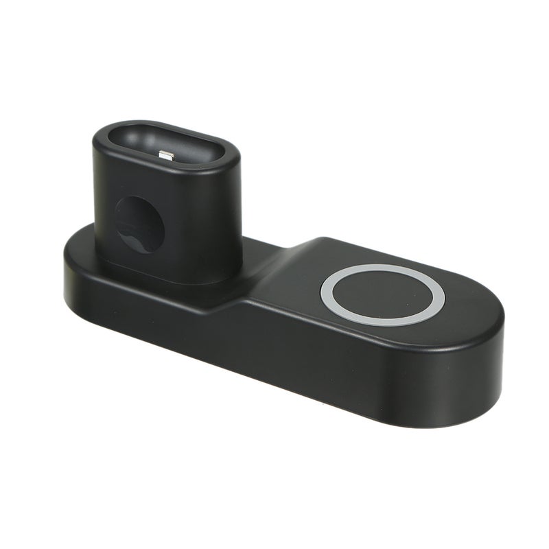 4-In-1 Wireless Charging Station Phone Holder Black  - Image 1