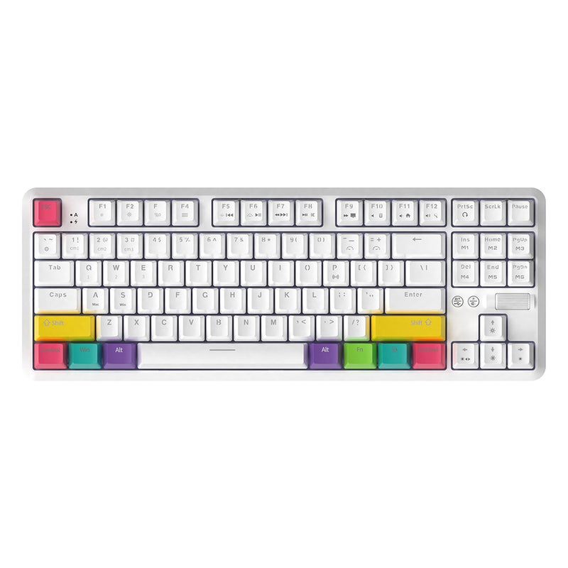Ajazz - K870T Wired and Bluetooth Dual Mode RGB Color Backlight Mechanical Switches Gaming Keyboard - English - Image 1