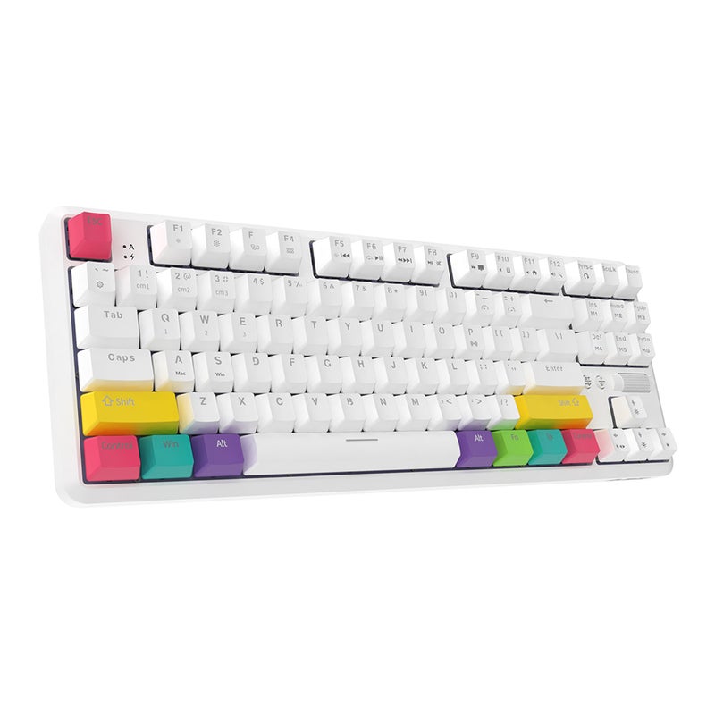 Ajazz K870T Wired and Bluetooth Dual Mode RGB Color Backlight Mechanical Switches Gaming Keyboard - English  - Image 4