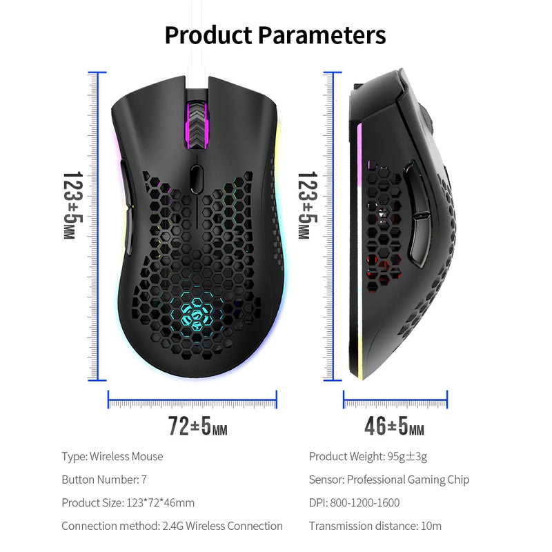 29-LU Wireless Gaming Mouse Pink  - Image 2