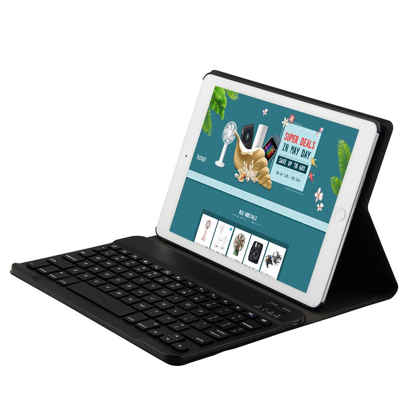 Bluetooth 3.0 Wireless Tablet Protective Keyboard with Case Stand - English Black - Image 3