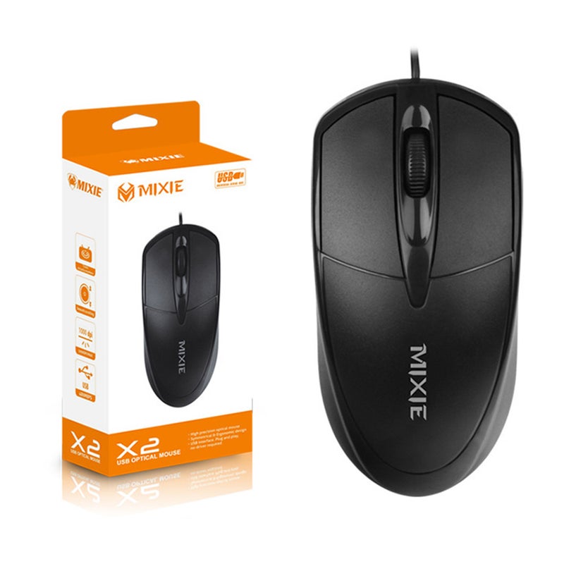 Generic LC2-LU Portable Wired Mouse Black  - Image 1