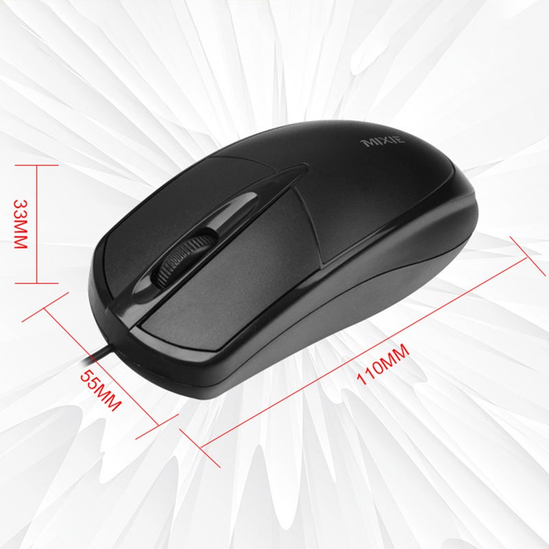 Generic LC2-LU Portable Wired Mouse Black  - Image 2