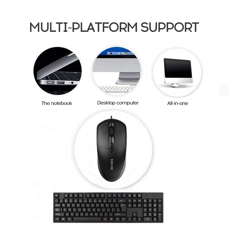 Generic LC2-LU Portable Wired Mouse Black  - Image 4
