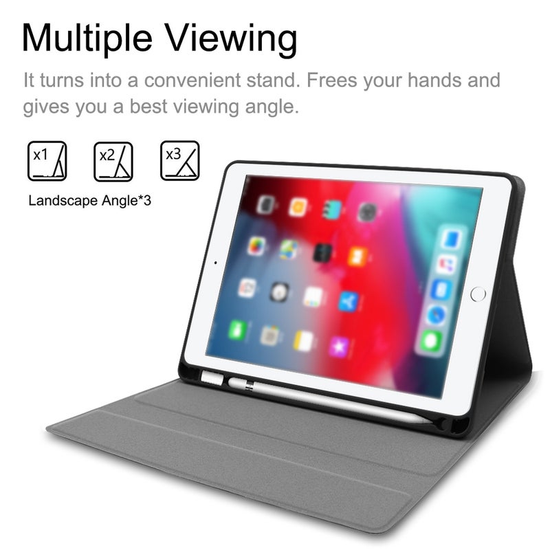 Wireless Bluetooth Keyboard With Case Cover For 2017-18 iPad Air1/2 iPad Pro 9.7/iPad 9.7 - English White/Blue  - Image 2