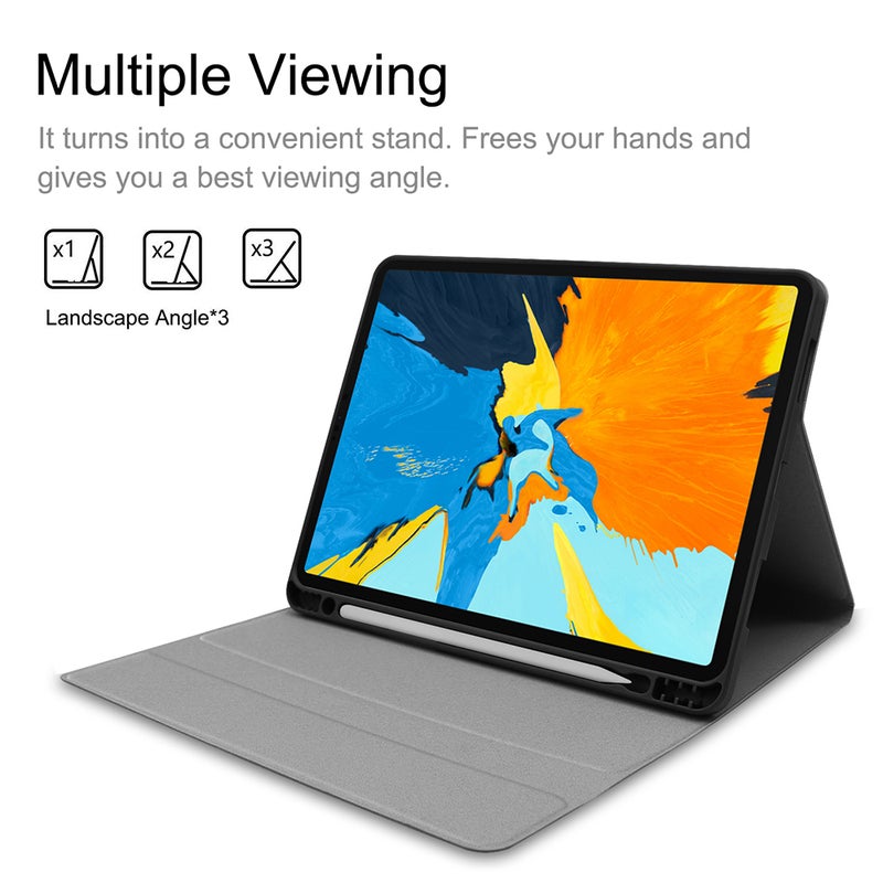 Wireless Bluetooth Keyboard With Case Cover For iPad Pro 11 - English Black/Blue - Image 3