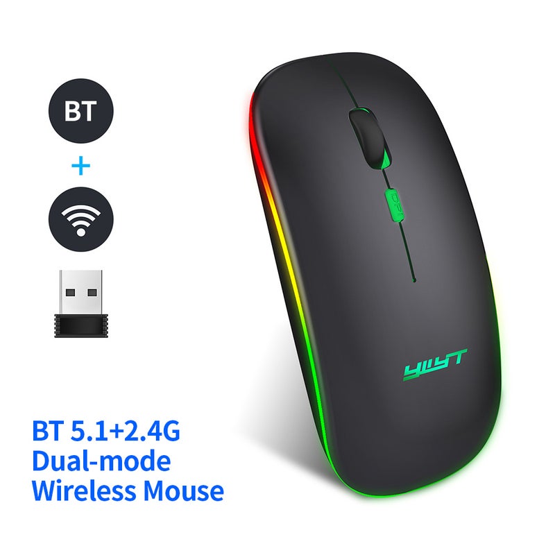 YWYT 27-LU Dual Mode Wireless Mouse Black - Image 4