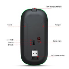 YWYT 27-LU Dual Mode Wireless Mouse Black  - Image 5