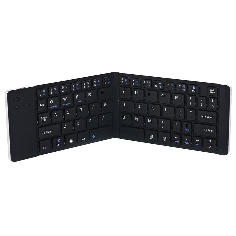 GK228 Bluetooth Wireless Folding Mini Portable Office Keyboard with Stand for Phone/Tablet/Laptop - English White