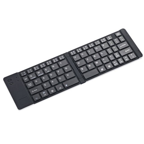 GK228 Bluetooth Wireless Folding Mini Portable Office Keyboard with Stand for Phone/Tablet/Laptop - English White