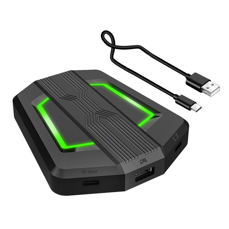 HXSJ - P6 Keyboard and Mouse Adapter Portable Mice Converter for N-Switch PS4 PS3 XBox One 360 - English Black - Image 1