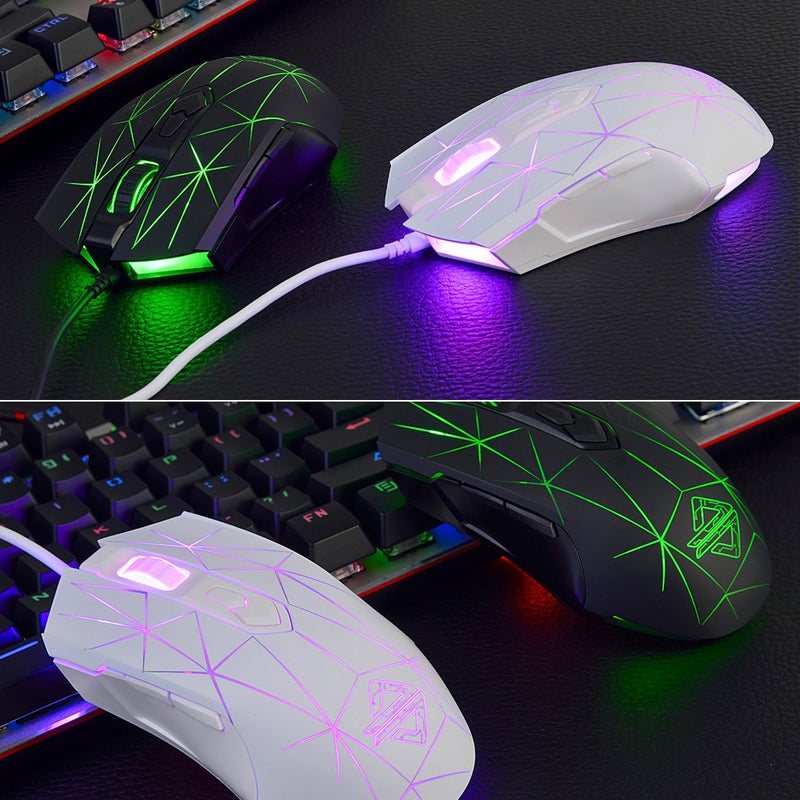 Ajazz - 52-LU Wired Professional E-sport Gaming Mouse Multicolour - Image 1