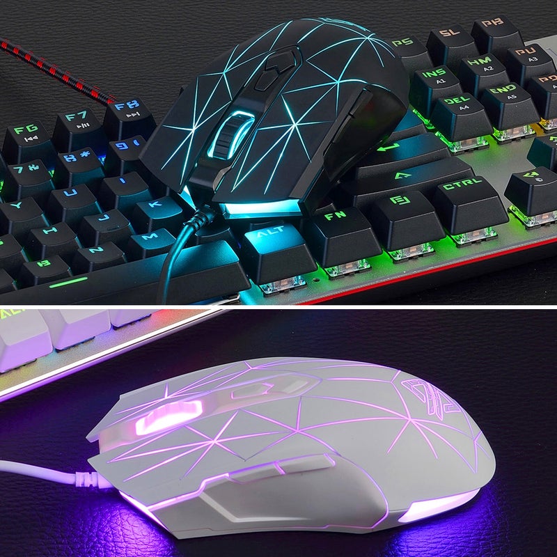 Ajazz - 52-LU Wired Professional E-sport Gaming Mouse Multicolour - Image 1