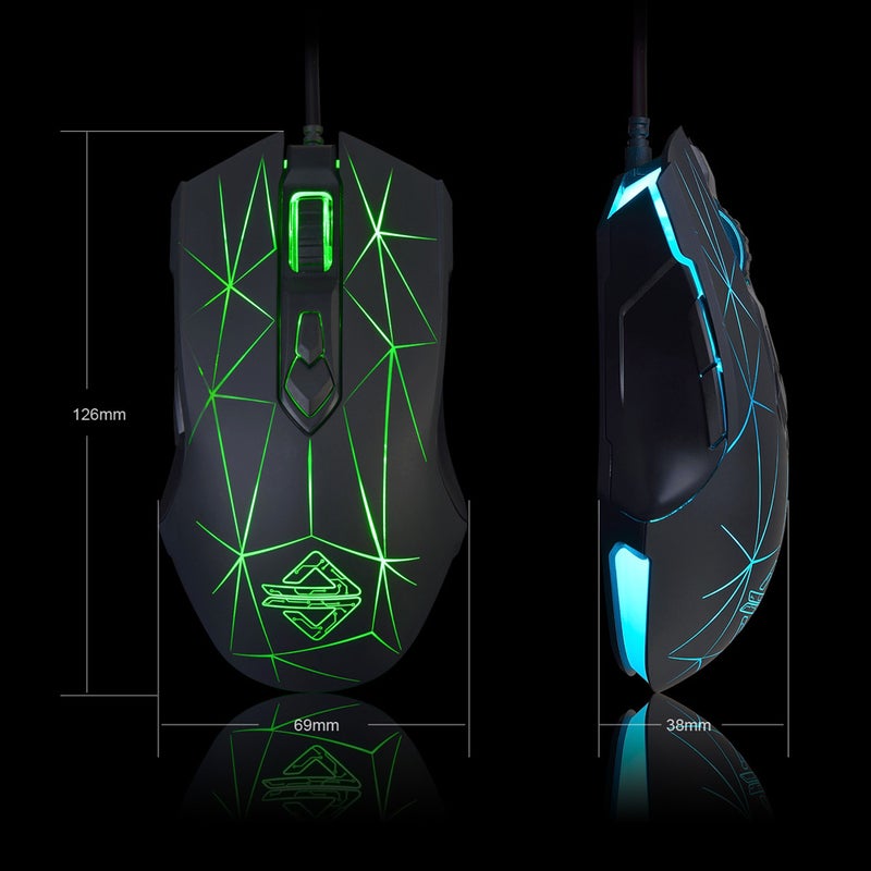 Ajazz - 52-LU Wired Professional E-sport Gaming Mouse Multicolour - Image 1