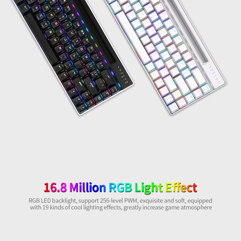 MK16 RGB Backlight Wired Bluetooth Dual Mode Mechanical Gaming Keyboard - English