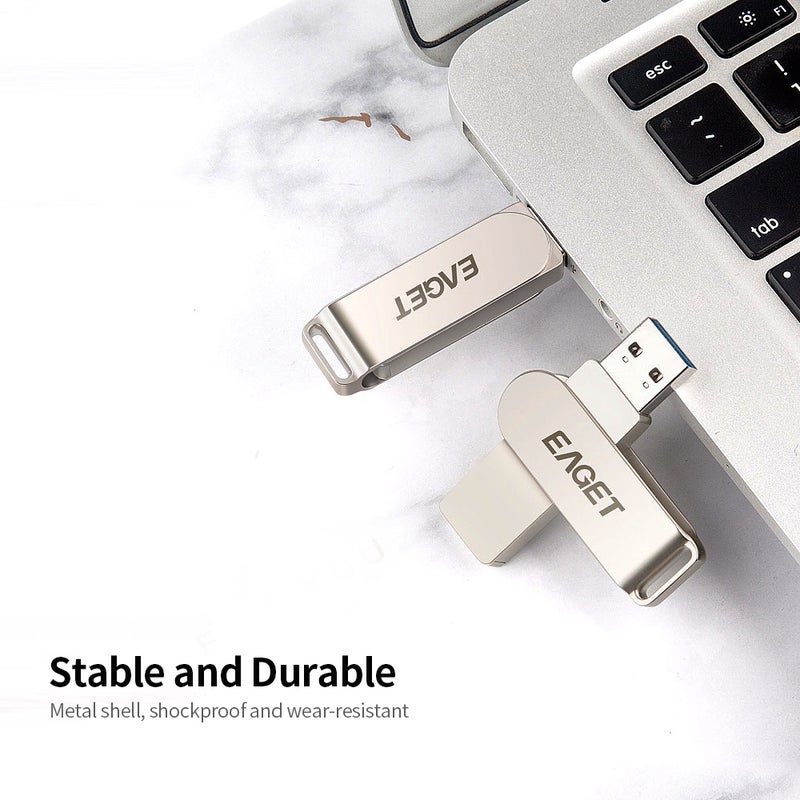 EAGET F60 Metal U Disk Portable USB 3.0 Flash Drive 64 GB  - Image 2