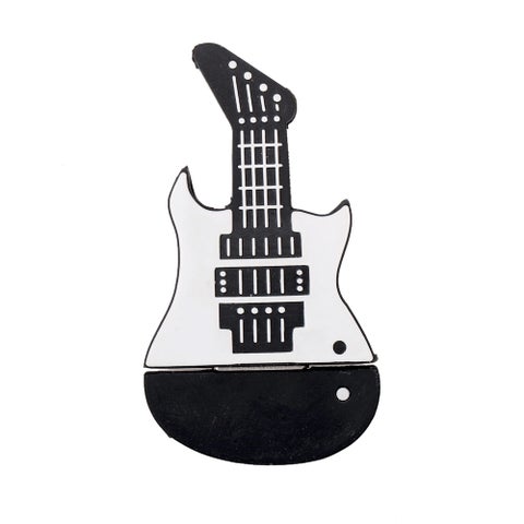 Cartoon Musical Instrument Guitar Shaped USB Flash Drive Black/White
