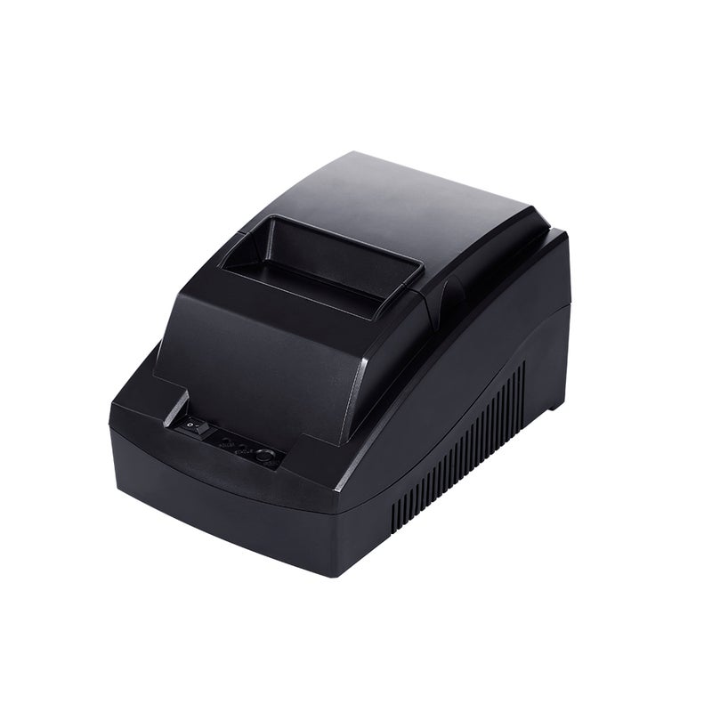 Portable Thermal Printer POS Printer 58mm Thermal Receipt Printer Restaurant Supermarket Receipt Printer UK Plug Black  - Image 2