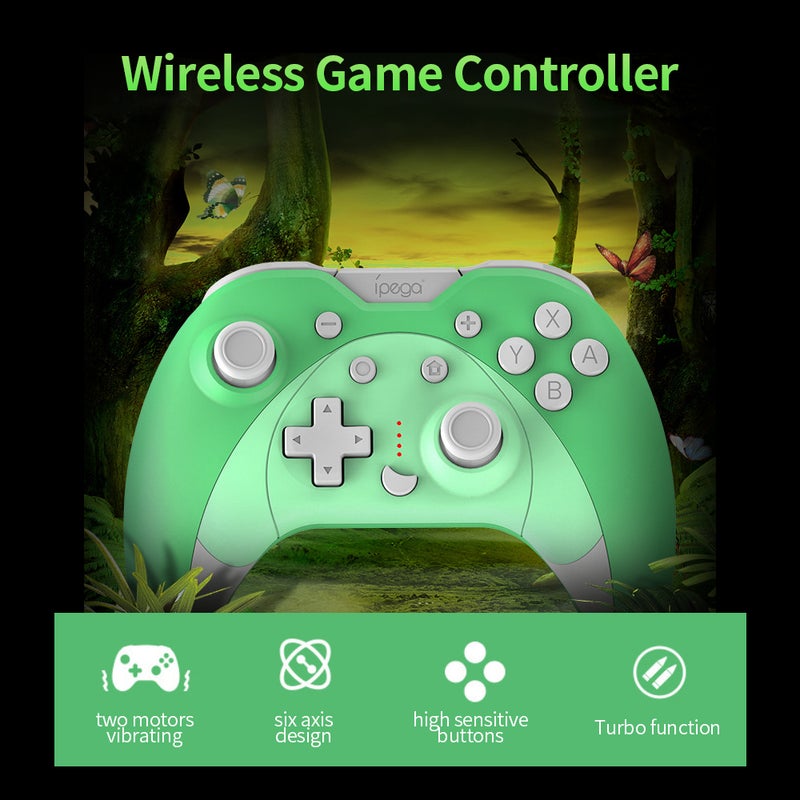 Ipega - PG-SW023 Bluetooth Game Controller Wireless Vibrating Six Axis Gamepad for N-S Console/P3/Android/PC(Win7/8/10) - Image 1