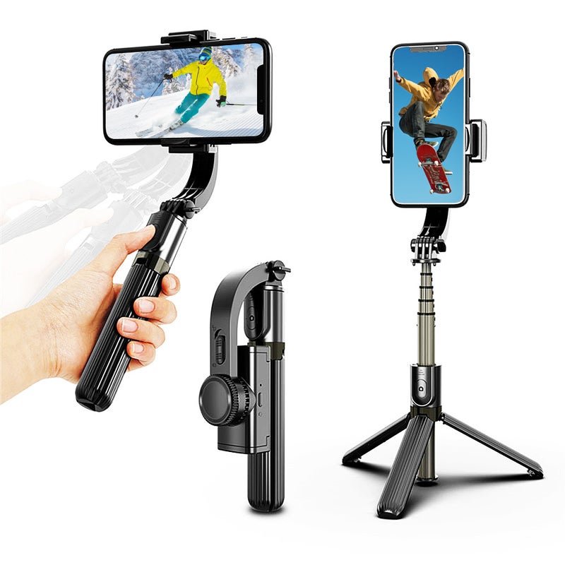 L08 Gimbal Stabilizer Selfie Stick for Smartphone Black - Image 2
