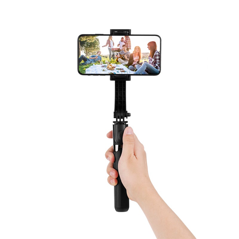L08 Gimbal Stabilizer Selfie Stick for Smartphone Black - Image 1