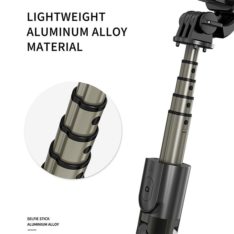 L03 Bluetooth 4.0 Wireless Aluminum Alloy Selfie Stick for Gopro SmartPhones Black - Image 3