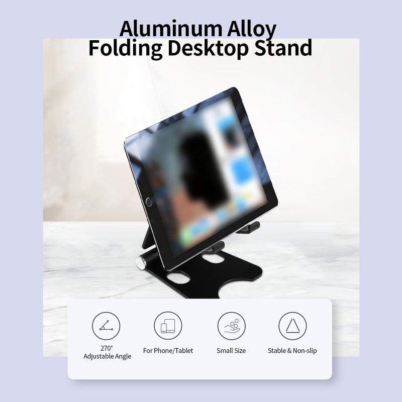 Adjustable Aluminum Alloy Phone Tablet Stand Silver  - Image 4