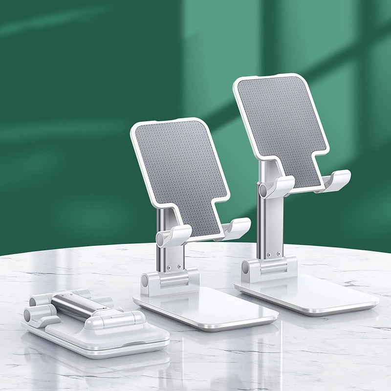 Universal Foldable Mobile Phone Tablet Stand Silver  - Image 5