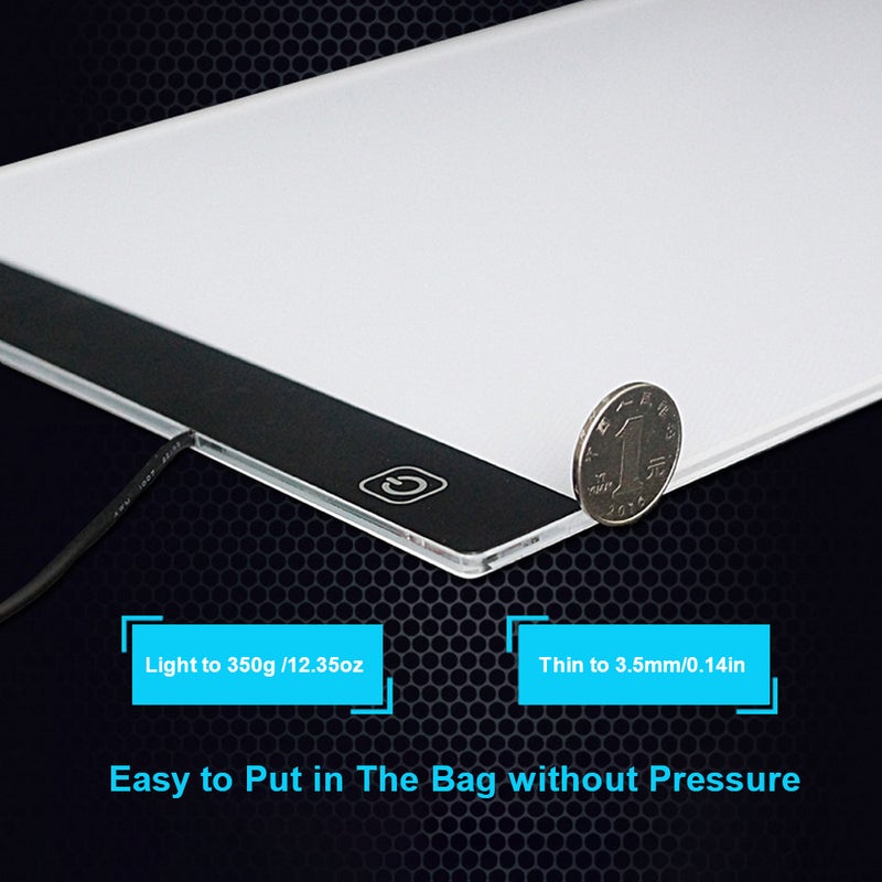 A4 LED Writing Painting Light Box Tracing Board Black/White - Image 4