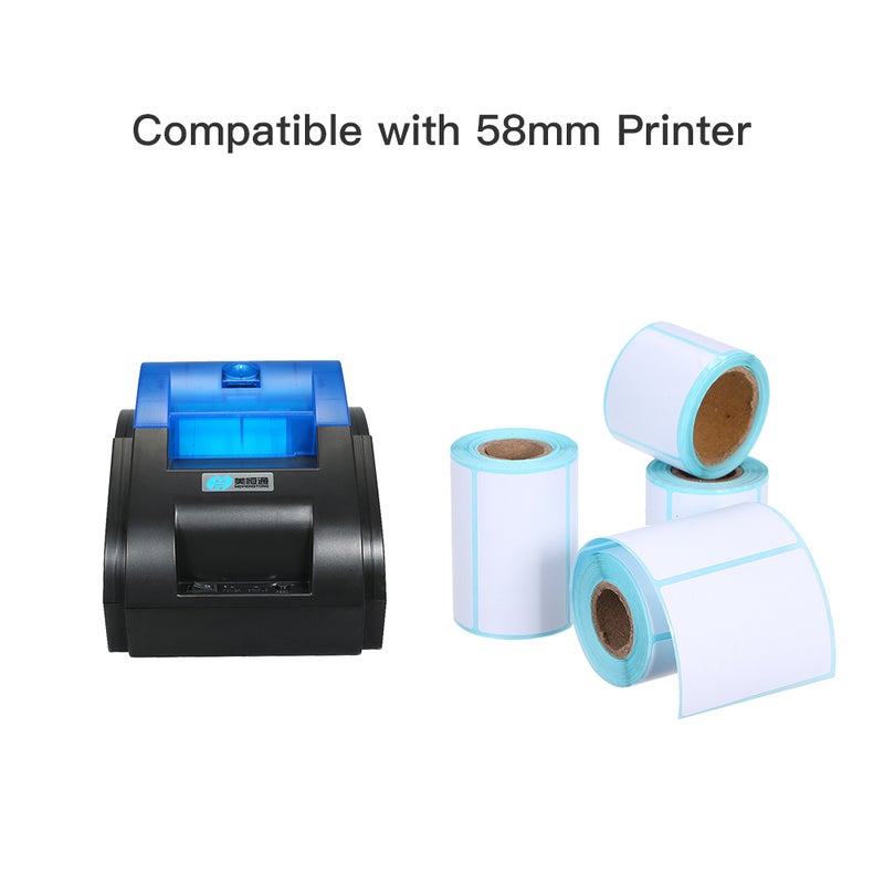 Generic Thermal Label Sticker 10 Rolls Waterproof Oil-proof Wine-proof 2.24*0.78in/57*20mm Strong Adhesive Sticker For Various Uses With 300pcs per Roll Multicolour  - Image 5