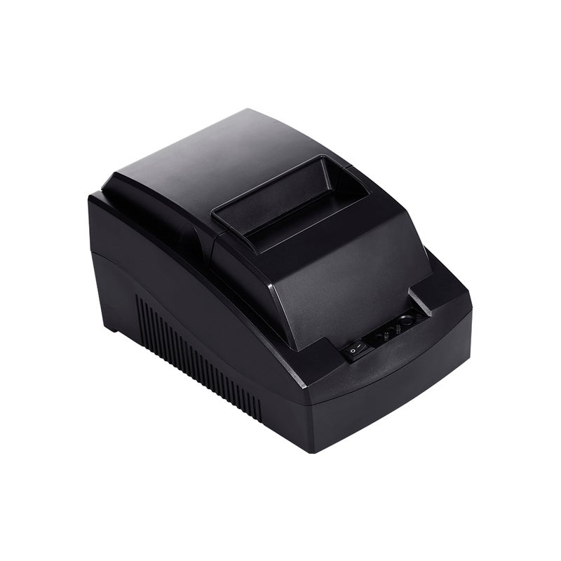 Portable Thermal Printer POS Printer 58mm Thermal Receipt Printer Restaurant Supermarket Receipt Printer UK Plug Black  - Image 1