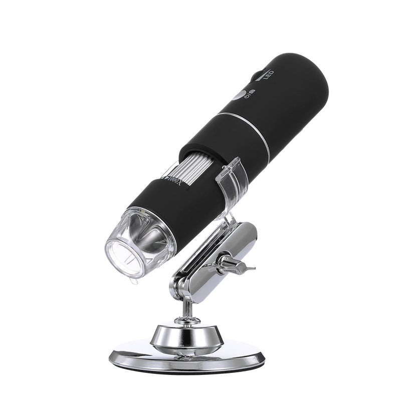 Generic - Wireless Digital Microscope HD 1080P WIFI Microscope Magnification Mini  Pocket Handheld Microscope Camera With 8 LED Light For iPhone/Android/iPad/Windows/MAC Black - Image 1