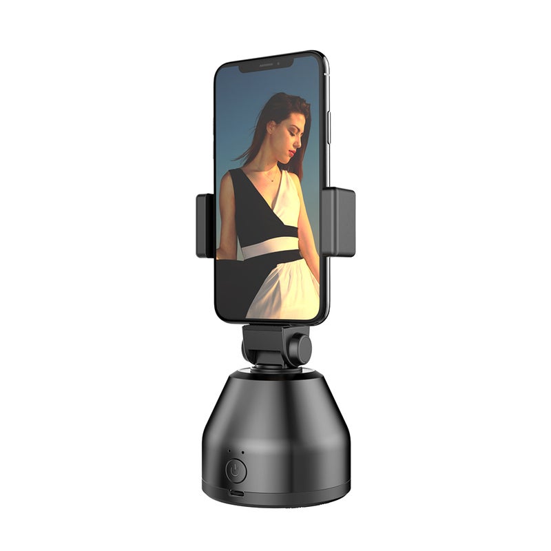 360° Rotation Auto Face Tracking Object Tracking Holder White Black  - Image 1