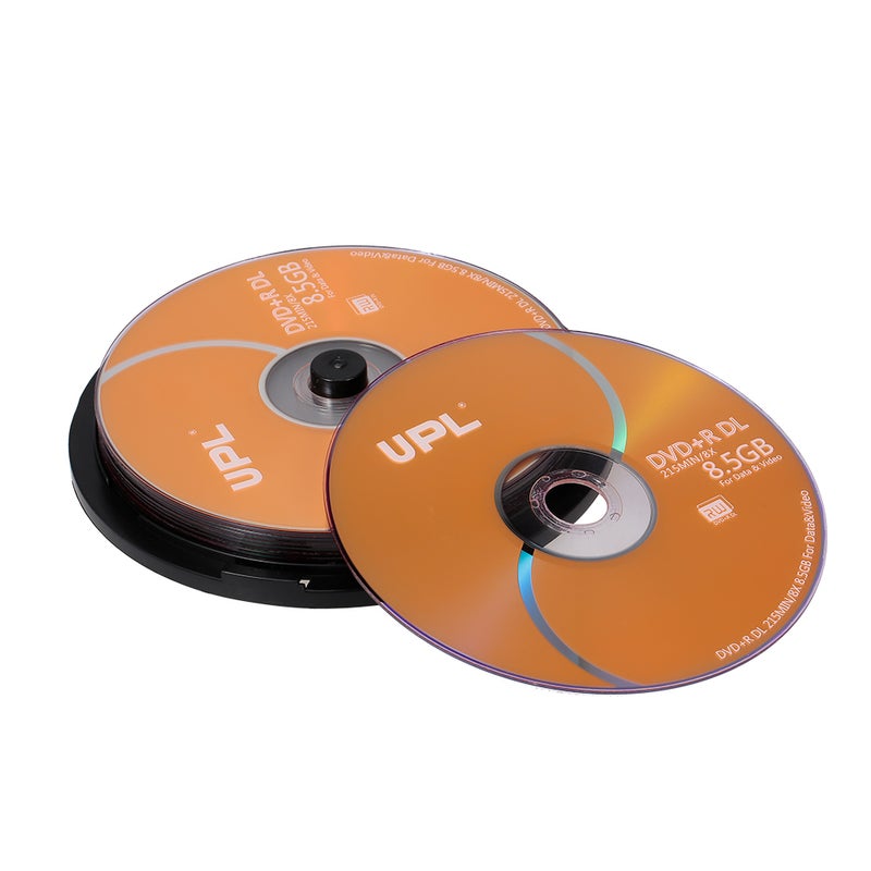 Generic - 10-Piece 215MIN 8X DVD+R DL 8.5GB Blank Disc DVD Disk For Data And Video Orange - Image 1