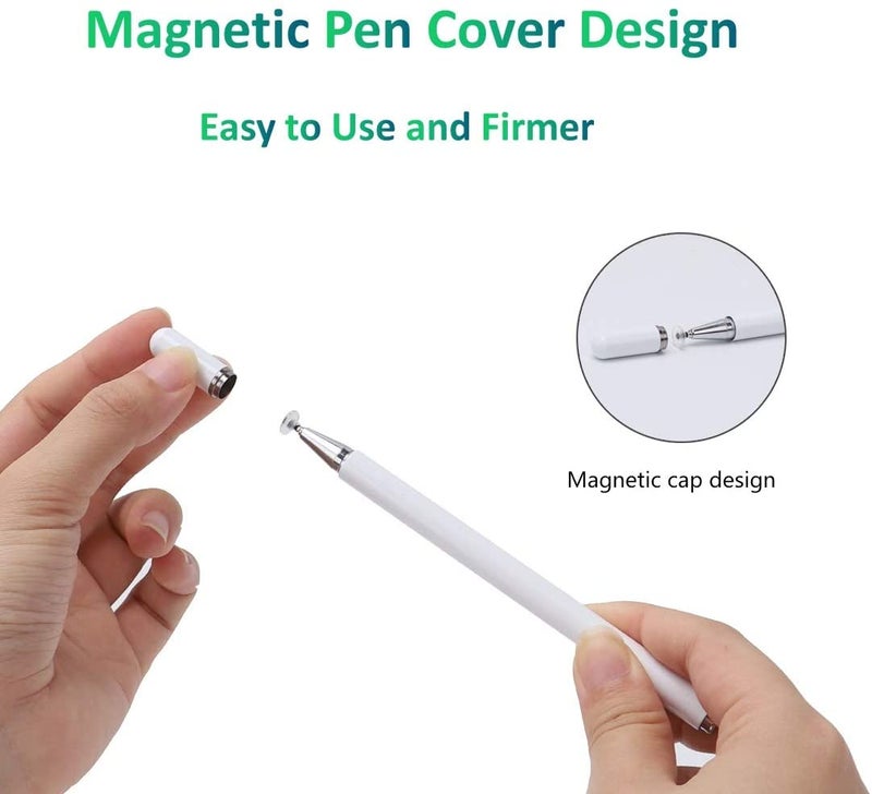 Universal Capacitive Stylus Touch Pen for Mobile Phone White  - Image 3