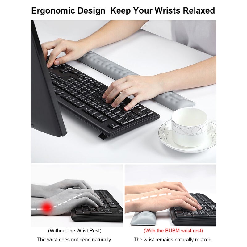 BUBM - Memory Foam Wrist Rest Pad Black - Image 1
