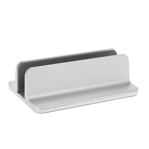 Vertical Adjustable Aluminum Alloy Laptop Stand for MacBook Pro/Air/iPad/iPhone/Notebook/Tablet/PC/Smartphone Silver