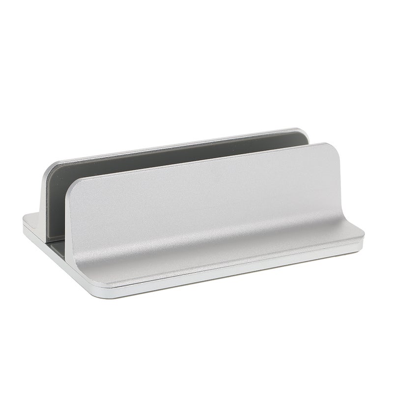 Vertical Adjustable Aluminum Alloy Laptop Stand for MacBook Pro/Air/iPad/iPhone/Notebook/Tablet/PC/Smartphone Silver