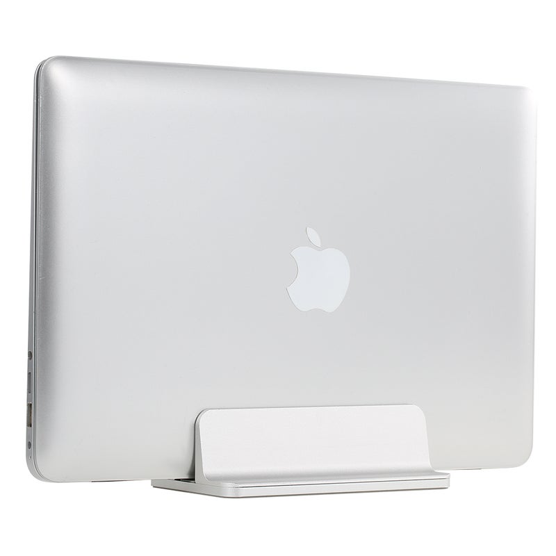 Vertical Adjustable Aluminum Alloy Laptop Stand for MacBook Pro/Air/iPad/iPhone/Notebook/Tablet/PC/Smartphone Silver