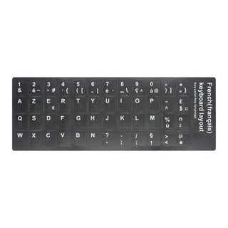 French AZERTY Replacement Keyboard Sticker With Big Letters Non-Transparent Universal For Laptop Notebook Multicolour - v1601717849/N40860732A_1