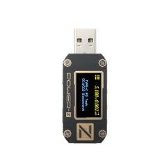 جهاز اختبار باور-Z USB PD من النوع A & C للشحن السريع QC3.0/2.0 متموّج تيار الجهد المزدوج Type-C KM001 متر محدّد للشاحن المتنقّل متعدد الألوان