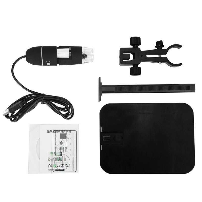 Portable USB2.0 Digital Microscope 1000X Electronic Endoscope 8 LED 2 Million Pixels Practic Magnifier Microscope Camera Black  - Image 5