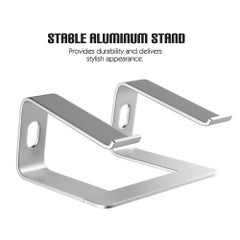 Generic Aluminum S5 Laptop Stand Holder for MacBook Silver  - Image 3
