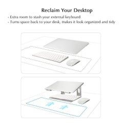 Generic Aluminum S5 Laptop Stand Holder for MacBook Silver  - Image 4