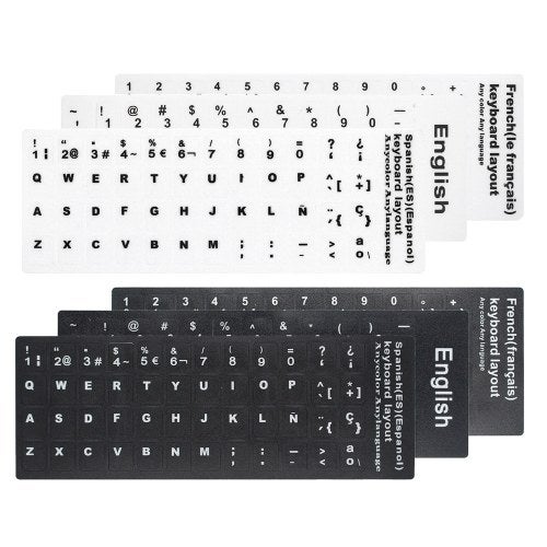 Spanish QWERTY Replacement Keyboard Sticker With Big Letters Non-Transparent Universal For Laptop Notebook Multicolour