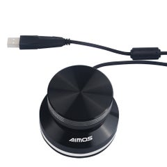 AIMOS USB Audio Volume Controller Knob, Volume Adjuster Rotary Computer Speaker Volume Control Switch Black
