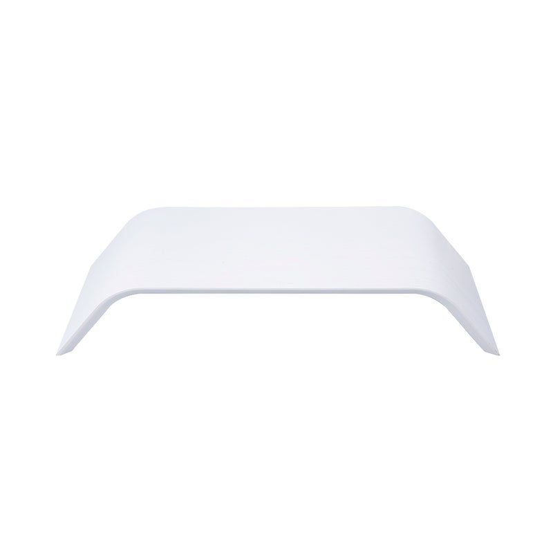 SAMDI Computer Stand Laptop Shelf Riser Oak Wooden Stand With Anti-slip Cork Pad White - Image 1
